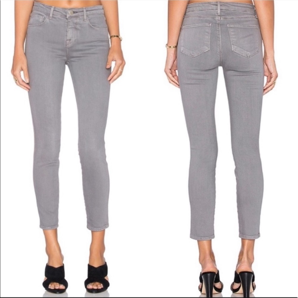 L’Agence • chantal low rise skinny gray jeans sz 28